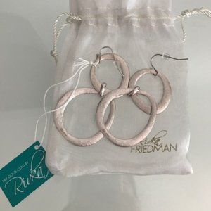 RIVKA FRIEDMAN Clad Open Double Drop Earrings
